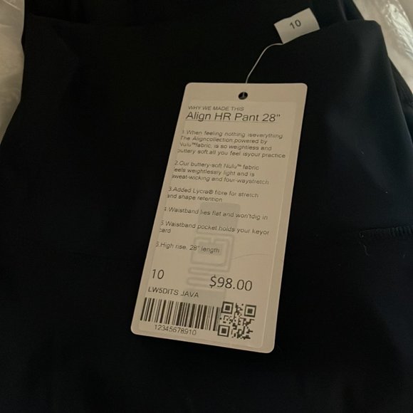 lululemon Align™ High-Rise Pant 28" Size 10 - Picture 2 of 4